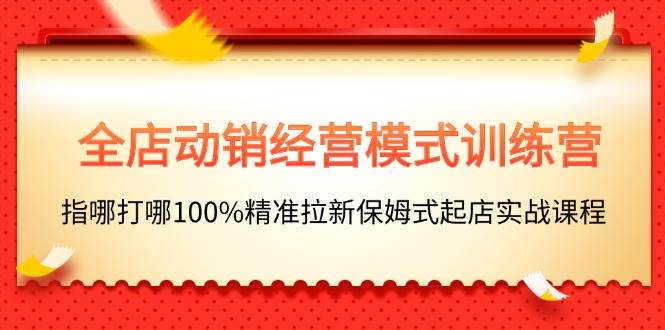 全店动销-经营模式训练营，指哪打哪100%精准拉新保姆式起店实战课程吉晟搞钱-网创项目资源站-副业项目-创业项目-搞钱项目吉晟搞钱