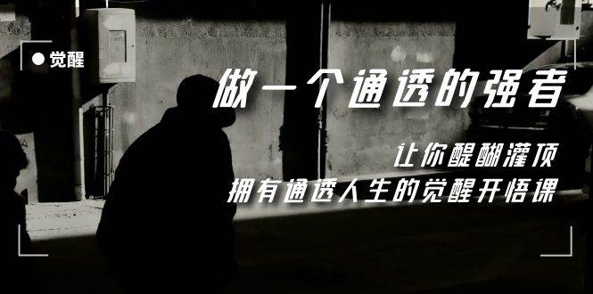 觉醒-做一个通透强者，让你醍醐灌顶，拥有通透人生，掌握强大的秘密吉晟搞钱-网创项目资源站-副业项目-创业项目-搞钱项目吉晟搞钱