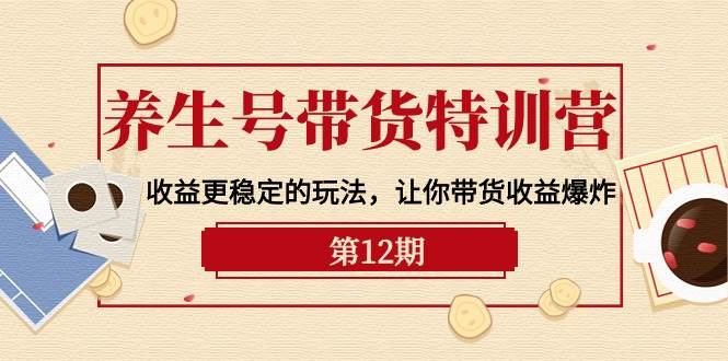 养生号带货特训营【12期】收益更稳定的玩法，让你带货收益爆炸-9节直播课吉晟搞钱-网创项目资源站-副业项目-创业项目-搞钱项目吉晟搞钱