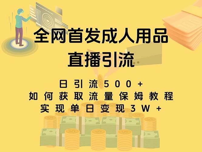 最新全网独创首发，成人用品直播引流获客暴力玩法，单日变现3w保姆级教程吉晟搞钱-网创项目资源站-副业项目-创业项目-搞钱项目吉晟搞钱