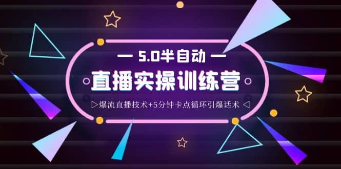 蚂蚁·5.0半自动直播2345打法，半自动爆流直播技术+5分钟卡点循环引爆话术吉晟搞钱-网创项目资源站-副业项目-创业项目-搞钱项目吉晟搞钱