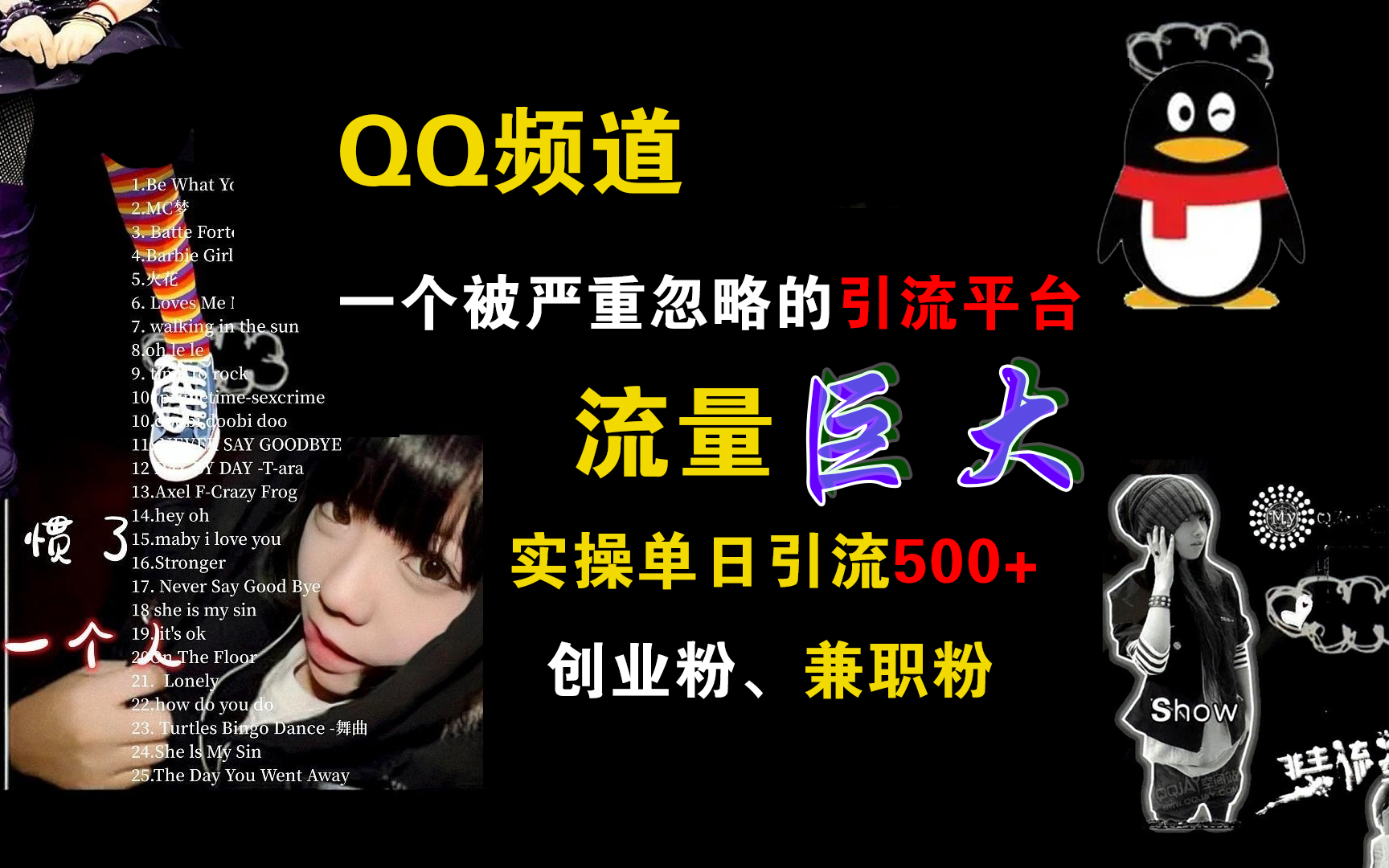 QQ频道，一个被严重忽略的引流平台，流量巨大，实操单日引流500+创业粉、兼职粉吉晟搞钱-网创项目资源站-副业项目-创业项目-搞钱项目吉晟搞钱