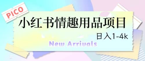 最新小红书情趣用品项目，日入1-4k吉晟搞钱-网创项目资源站-副业项目-创业项目-搞钱项目吉晟搞钱
