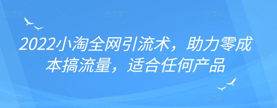 2022年小淘全网引流术，助力零成本搞流量，适合任何产品吉晟搞钱-网创项目资源站-副业项目-创业项目-搞钱项目吉晟搞钱