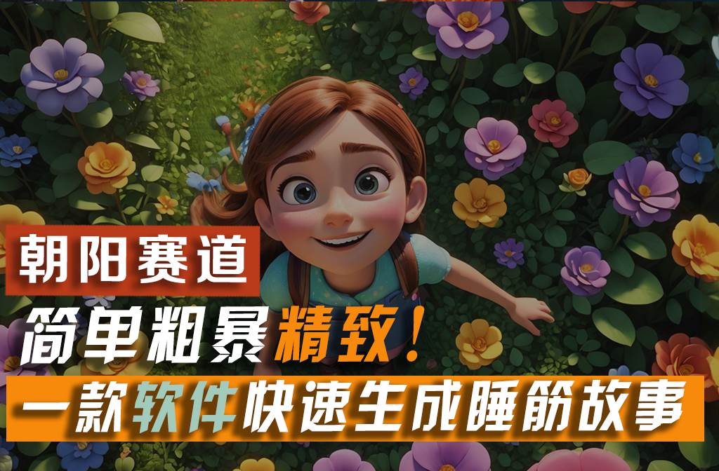 利用一款软件5分钟一条爆款睡前故事，简单粗暴精致！小白月入2w+吉晟搞钱-网创项目资源站-副业项目-创业项目-搞钱项目吉晟搞钱