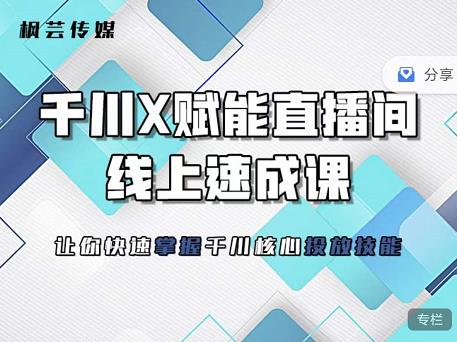 枫芸传媒-线上千川提升课，提升千川认知，提升千川投放效果吉晟搞钱-网创项目资源站-副业项目-创业项目-搞钱项目吉晟搞钱