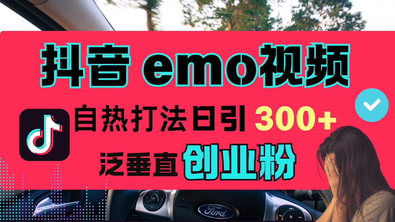 抖音“EMO视频”自热流打法，日引300+泛垂直创业粉吉晟搞钱-网创项目资源站-副业项目-创业项目-搞钱项目吉晟搞钱