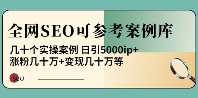 《全网SEO可参考案例库》几十个实操案例吉晟搞钱-网创项目资源站-副业项目-创业项目-搞钱项目吉晟搞钱