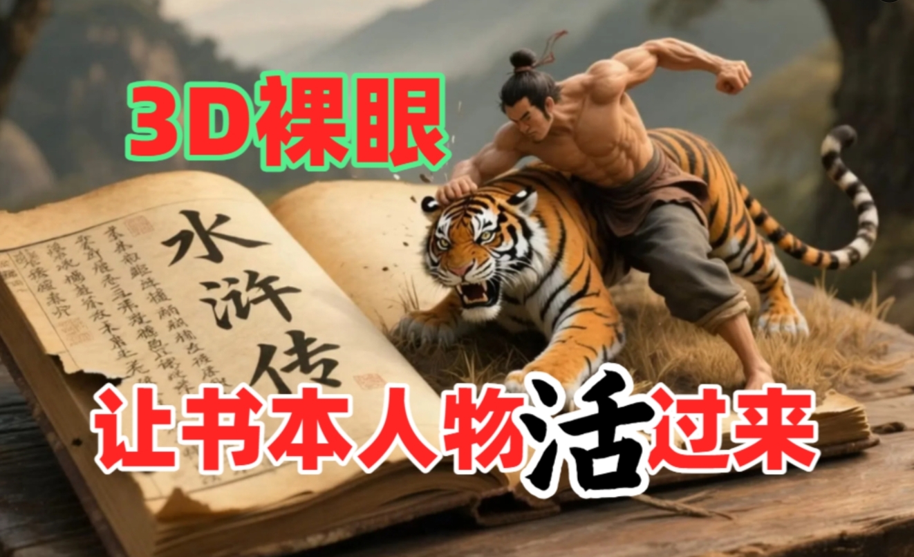 书本人物裸眼3D视频，一条视频收益过千，保姆级教程吉晟搞钱-网创项目资源站-副业项目-创业项目-搞钱项目吉晟搞钱