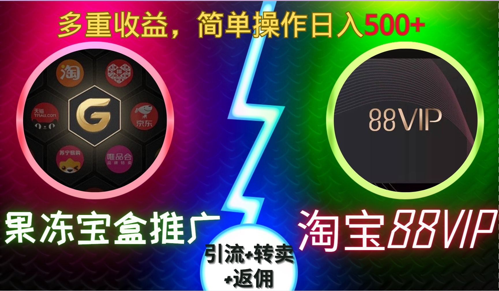 果冻宝盒推广88VIP，引流+转卖+返佣，多重收益，简单操作日入500+吉晟搞钱-网创项目资源站-副业项目-创业项目-搞钱项目吉晟搞钱
