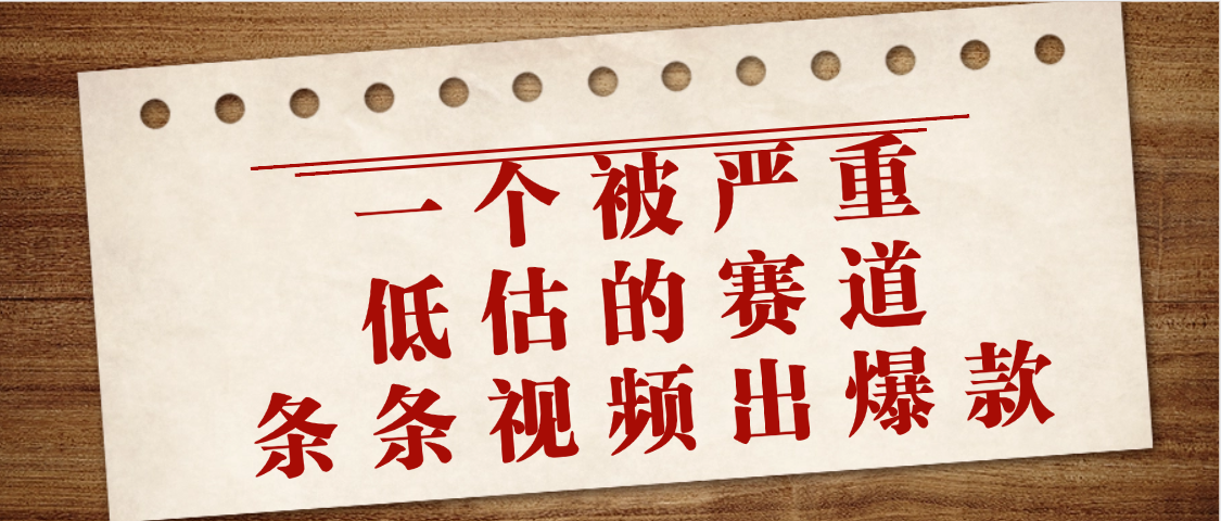一个被严重低估的赛道，条条视频出爆款，一个月变现3万+吉晟搞钱-网创项目资源站-副业项目-创业项目-搞钱项目吉晟搞钱