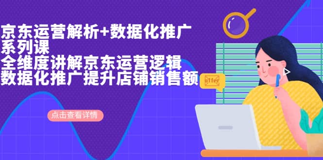 京东运营解析与数据化推广系列课，全维度讲解京东运营逻辑+数据化推广提升店铺销售额吉晟搞钱-网创项目资源站-副业项目-创业项目-搞钱项目吉晟搞钱