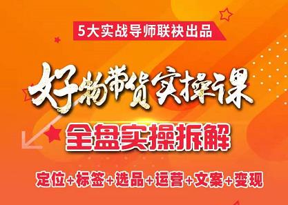 抖音好物带货实操课，全盘拆解抖音好物带货号全套流程打法吉晟搞钱-网创项目资源站-副业项目-创业项目-搞钱项目吉晟搞钱
