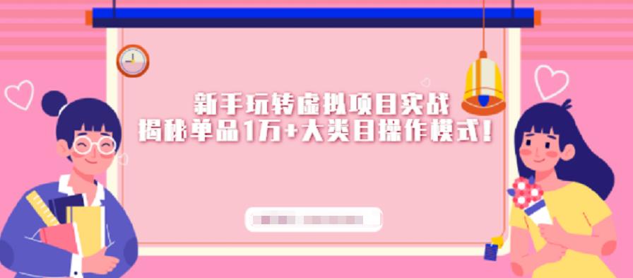 新手玩转虚拟项目实战,揭秘单品1万+大类目操作模式【视频课程】吉晟搞钱-网创项目资源站-副业项目-创业项目-搞钱项目吉晟搞钱