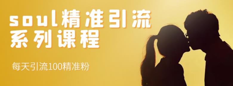 soul精准引流系列课程，每天引流100精准粉吉晟搞钱-网创项目资源站-副业项目-创业项目-搞钱项目吉晟搞钱