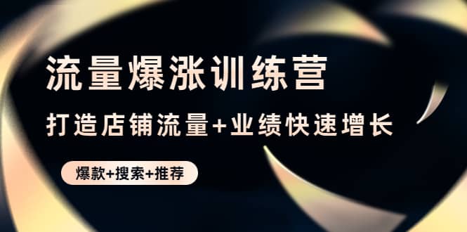 流量爆涨训练营：打造店铺流量+业绩快速增长 (爆款+搜索+推荐)吉晟搞钱-网创项目资源站-副业项目-创业项目-搞钱项目吉晟搞钱
