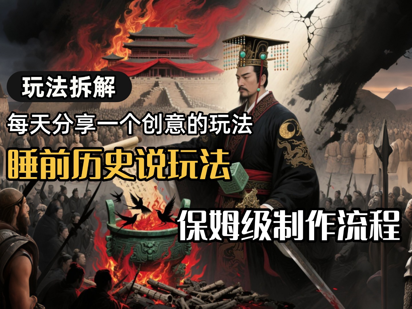 13条作品涨粉24.5万，全流程拆解睡前历史说，保姆级教程吉晟搞钱-网创项目资源站-副业项目-创业项目-搞钱项目吉晟搞钱