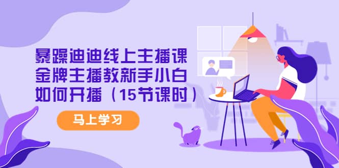 暴躁迪迪线上主播课，金牌主播教新手小白如何开播（15节课时）吉晟搞钱-网创项目资源站-副业项目-创业项目-搞钱项目吉晟搞钱