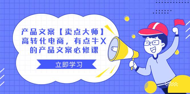 产品文案【卖点大师】高转化电商，有点牛X的 产品文案必修课吉晟搞钱-网创项目资源站-副业项目-创业项目-搞钱项目吉晟搞钱