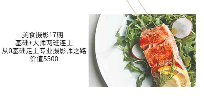 美食摄影17期 基础+大师两班连上，从0基础走上专业摄影师之路-价值5500吉晟搞钱-网创项目资源站-副业项目-创业项目-搞钱项目吉晟搞钱