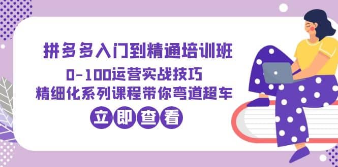 2023拼多多入门到精通培训班：0-100运营实战技巧 精细化系列课带你弯道超车吉晟搞钱-网创项目资源站-副业项目-创业项目-搞钱项目吉晟搞钱