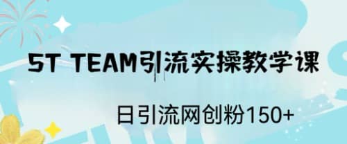 ST TEAM引流实操课，日引流网创粉100+吉晟搞钱-网创项目资源站-副业项目-创业项目-搞钱项目吉晟搞钱