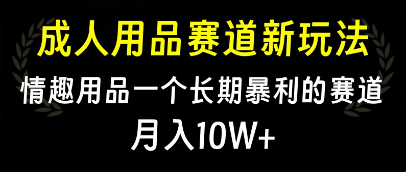 大人用品赛道新玩法，情趣用品一个长期暴利的赛道，月入10W+吉晟搞钱-网创项目资源站-副业项目-创业项目-搞钱项目吉晟搞钱