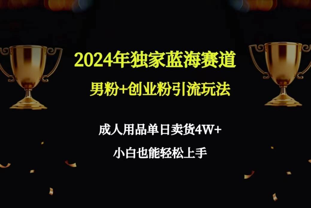 2024年独家蓝海赛道男粉+创业粉引流玩法，成人用品单日卖货4W+保姆教程吉晟搞钱-网创项目资源站-副业项目-创业项目-搞钱项目吉晟搞钱