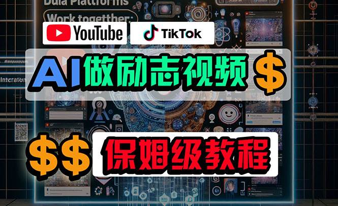 利用AI制作励志视频，在YouTube和TikTok赚钱，小白可做（附工具）吉晟搞钱-网创项目资源站-副业项目-创业项目-搞钱项目吉晟搞钱