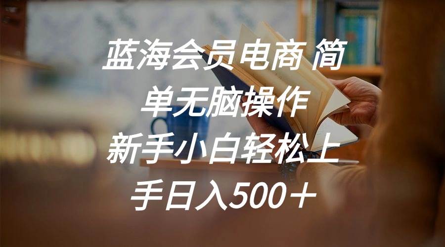 蓝海会员电商 简单无脑操作 新手小白轻松上手日入500＋吉晟搞钱-网创项目资源站-副业项目-创业项目-搞钱项目吉晟搞钱