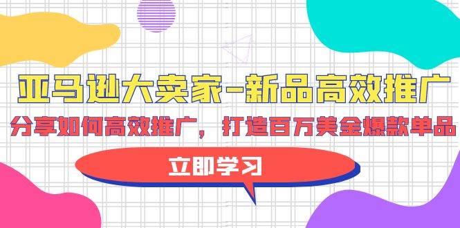 亚马逊 大卖家-新品高效推广，分享如何高效推广，打造百万美金爆款单品吉晟搞钱-网创项目资源站-副业项目-创业项目-搞钱项目吉晟搞钱