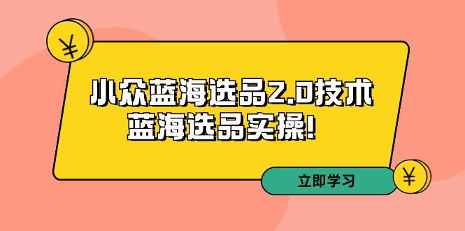 拼多多培训第33期：小众蓝海选品2.0技术-蓝海选品实操！吉晟搞钱-网创项目资源站-副业项目-创业项目-搞钱项目吉晟搞钱