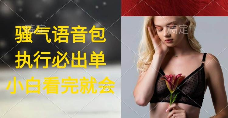 执行就出单，日入2000+，超火骚气语音包，小白看完课程就能马上实操吉晟搞钱-网创项目资源站-副业项目-创业项目-搞钱项目吉晟搞钱