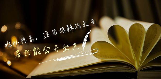 某付费文章《难以 想象，这篇狠辣的文章，居然能公开出来》吉晟搞钱-网创项目资源站-副业项目-创业项目-搞钱项目吉晟搞钱