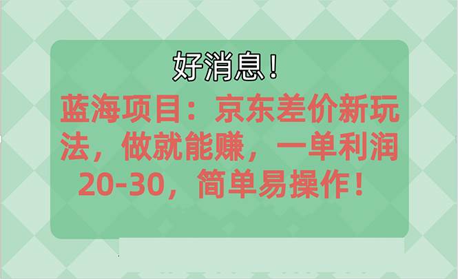 越早知道越能赚到钱的蓝海项目：京东大平台操作，一单利润20-30，简单…吉晟搞钱-网创项目资源站-副业项目-创业项目-搞钱项目吉晟搞钱