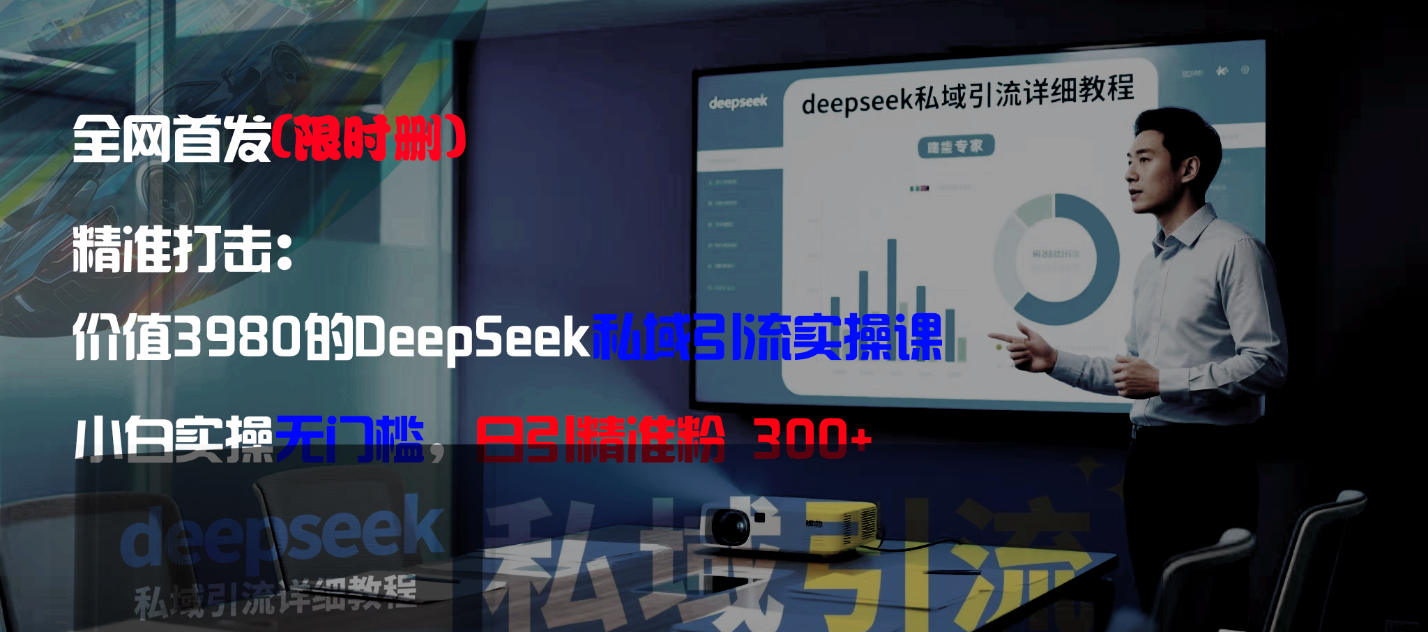 全网首发（限时删）精准打击：价值3980的DeepSeek私域引流实操课，小白实操无门槛，日引精准粉300+吉晟搞钱-网创项目资源站-副业项目-创业项目-搞钱项目吉晟搞钱