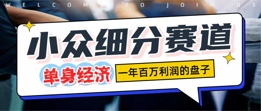 单身经济赛道，一天1000+吉晟搞钱-网创项目资源站-副业项目-创业项目-搞钱项目吉晟搞钱